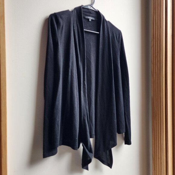 Ambiance Black Angled Open Cardigan Size Large - Picture 4 of 16